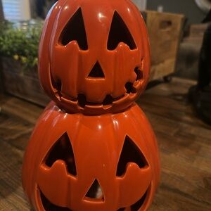 Orange Pumpkin Stack Home Accent